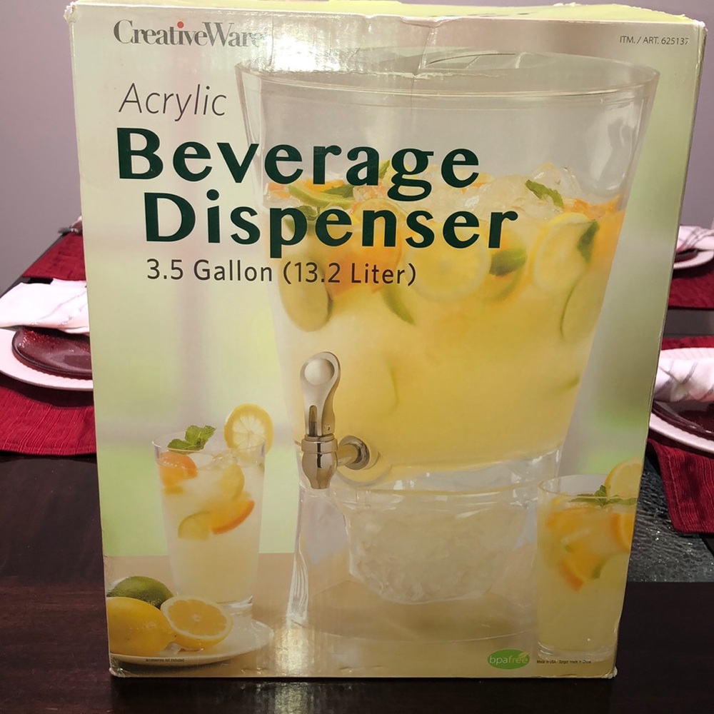 CreativeWare Beverage Dispenser Acrylic